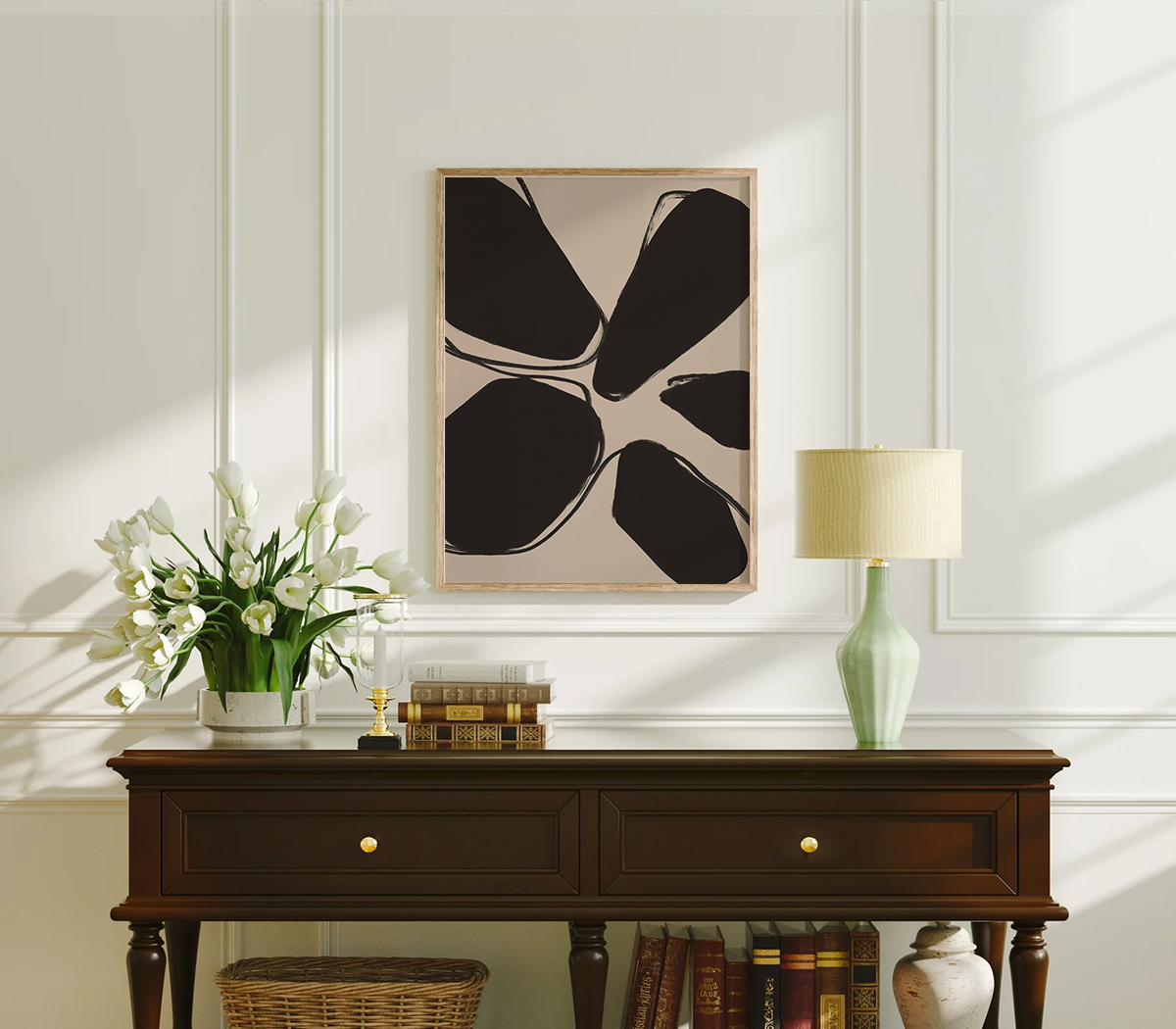 Black Floral Study